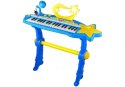 Keyboard Na Nóżkach Stołek MP3 Mikrofon Niebieski