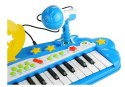 Keyboard Na Nóżkach Stołek MP3 Mikrofon Niebieski